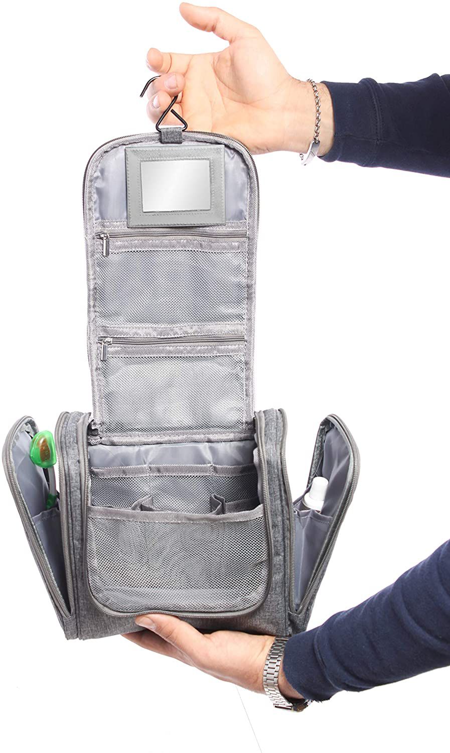 Borsa Toilette Melange Navy
