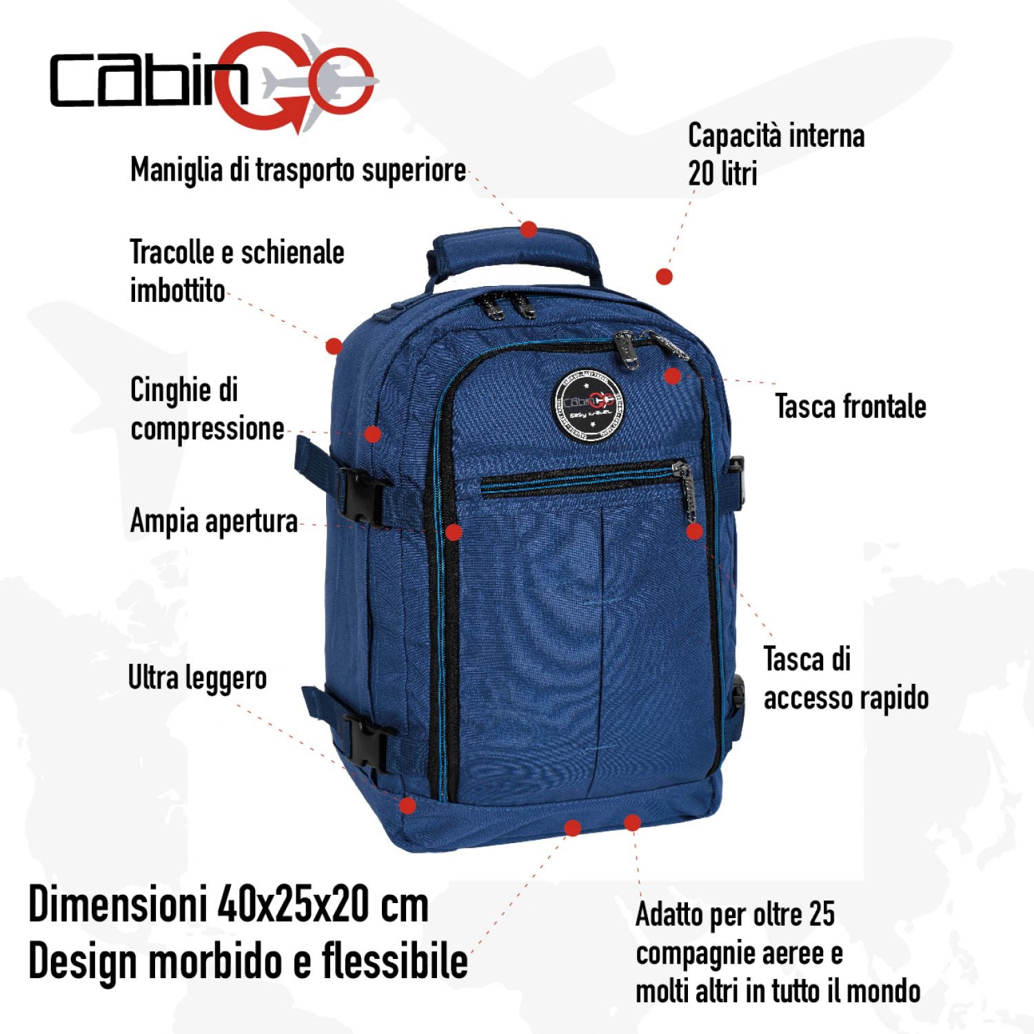 ZAINO 5540MINI_VERDE/ROSSO